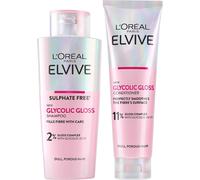 TWIN PACK L'Oreal Elvive Glycolic Gloss shampoo AND conditioner. FULL SIZE