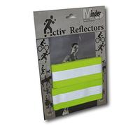 Twin Pack Minder Activ Reflector Hi-Vis High Visibility Reflective Road Safety Armbands - Elasticated with strong Adjustable Hook and Loop - Running, Jogging, Horse Riding, School Children (Yellow)