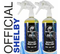 Twin Pack NEW Shelby Universal Car Showroom Caravan Waterless Wash & Wax.2xCloth