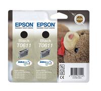 Twin Pack of Epson T0611 Black Ink Cartridges