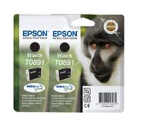 Twin Pack of Epson T0891 Black Ink Cartridges