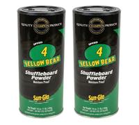 Twin Pack of Sun-Glo #4 Speed Yellow Bear Shuffleboard Powder Wax