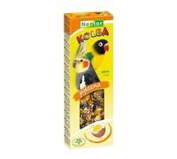 Twin Pack Parrots EGGS Seed 2x Sticks Parrots Canaries Large Parakeets Conures 115g Bird Food Budgie Cockatoo Canary Finches Snacks Cockatiel Treats Pack of Two with Hooks