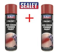 Twin pack Red Oxide Aerosol spray Primer Paint 500ml SCS030S