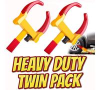 Twin Pack: Two Heavy-Duty Universal Fit Wheel Clamps Will Deter Thieves Away From Your Vehicle. These Are Anti-Corrosion And Will