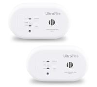 Twin Pack - UltraFire UBCO1 Battery Powered Travel Carbon Monoxide Alarm and Detector | For Homes, Caravans, Boats | 10 Year Warranty | Certified to BS EN 50291-1 and 50291-2