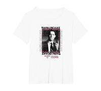 Twin Peaks Agent Cooper Box Up T-Shirt, Women's Plus, White, 1X