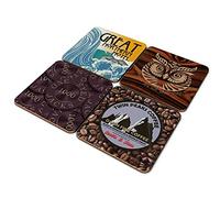 Twin Peaks Coasters In Gift Box, inspired by David Lynch's classic TV Series.