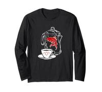 Twin Peaks Coffee Cup And Fish Outlines Long Sleeve T-Shirt