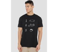 Twin Peaks Coffee Log Fish T Shirt, Black Twin Peaks Black 4XL