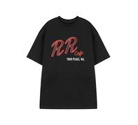 Twin Peaks Graphic Tee | Black RR Cafe TV Show Classic Top | Unisex Adults Crew Neck Short Sleeve Pull On Shirt | Plain Tee for Casual Wear