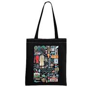 Twin Peaks Inspired Gift Tote Bag - Merchandise for Fans (Black)