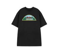 Twin Peaks Mens Black Short Sleeve Graphic Tee | Sheriff Department TV Show Theme T-Shirt | Casual Wear Crew Neck Top