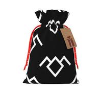(Twin Peaks Owl) Christmas Burlap Gifts Bag With Drawstring Xmas Linen Burlap Gift Candy Pouch For Wedding Party Festival Decorating M