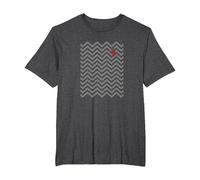 Twin Peaks Owl Pocket Backward and Forward T-Shirt, Men's Big and Tall, Dark Heather Grey, 5X Tall