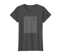 Twin Peaks Owl Pocket Backward and Forward T-Shirt, Women, Dark Heather Grey, Medium