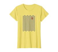 Twin Peaks Owl Pocket Backward and Forward T-Shirt, Women, Lemon Yellow, Small