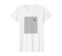 Twin Peaks Owl Pocket Backward and Forward T-Shirt, Women, White, X-Large