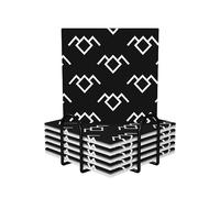 Twin Peaks Owl Print Ceramic Coaster Set Of 6,Suitable For Decorating Your Kitchen, Living Room, Bar, Hotel And Restaurant.