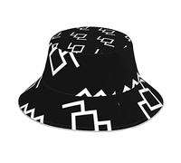 Twin Peaks Owl Reflective Bucket Hat Unisex, Double-Sided Design Inside and Outside, for Outdoor Fishing Camping Black, Black, One size