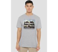 Twin Peaks Welcome To T-Shirt, Athletic Heather in Grey | Size: Medium Twin Peaks Grey M