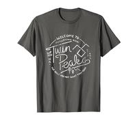 Twin Peaks Welcome to Twin Peaks Distressed Logo T-Shirt, Men, Asphalt Grey, XX-Large