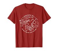 Twin Peaks Welcome to Twin Peaks Distressed Logo T-Shirt, Men, Cranberry Red, Small