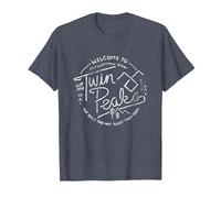 Twin Peaks Welcome to Twin Peaks Distressed Logo T-Shirt, Men, Heather Blue, Large
