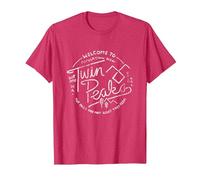 Twin Peaks Welcome to Twin Peaks Distressed Logo T-Shirt, Men, Red Heather, XX-Large