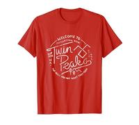 Twin Peaks Welcome to Twin Peaks Distressed Logo T-Shirt, Men, Red, Small