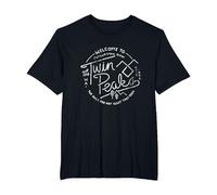 Twin Peaks Welcome to Twin Peaks Distressed Logo T-Shirt, Men's Big and Tall, Black, 3X Tall