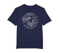 Twin Peaks Welcome to Twin Peaks Distressed Logo T-Shirt, Men's Big and Tall, Navy Blue, 6X Tall