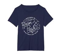 Twin Peaks Welcome to Twin Peaks Distressed Logo T-Shirt, Women's Plus, Navy Blue, 5X