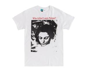 Twin Peaks Who Killed Laura Palmer White T Shirt with Back Print