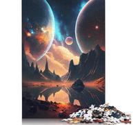 Twin Planet Spacescape 1000 Piece Puzzle Interesting Stress Reduction Best Puzzles for Kids Age 12 Years Up 1000pcs (75x50cm)