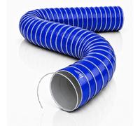 Twin-Ply Silicone Ducting Hose Blue 63mm (2½ inch) Bore, 1m (3.3 ft) - Heatproof Flexible Hot Air Duct to +310°C