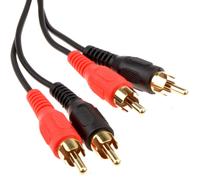 Twin RCA Phono Plugs to Twin RCA Phono Plugs Stereo Audio Cable 1m