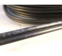 Twin satellite cable CB63R/WF65 for Sky Plus, Sky HD, Freesat Plus. Black or white cable choose your length with free cable clips. (10m, Black)