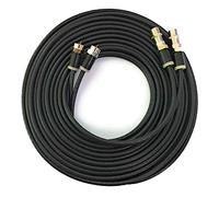 Twin Satellite Shotgun Coax Cable Extension Kit with Pre Fitted Professional Compression F Connectors for Sky Q | Sky HD | Sky+ | Freesat | By Inbrackets (10 Metres, Black)
