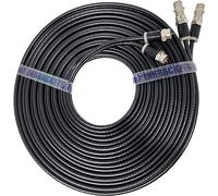 Twin Satellite Shotgun Coax Cable Extension Kit with Pre Fitted Professional Compression F Connectors for Sky Q | Sky HD | Sky+ | Freesat | By Inbrackets (8 Metre, Black)