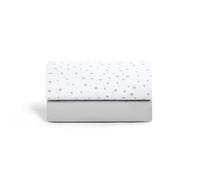 Snuz Moses Basket Sheets 2 Pack - 100% Jersey Cotton Moses Basket Fitted Sheet or Pram Sheets Sized 37.5 x 75cm, Fits SnuzBaskit, Machine Washable, Breathable & Soft Baby Bedding, Grey Spot