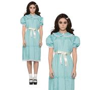 Twin Sister Ladies Costume Childs Creepy Halloween Fancy Dress Outfit Medium