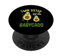 Twin Sister of the Babycado Cute Avocado Family PopSockets Adhesive PopGrip