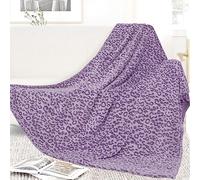 Flannel Twin Blanket Throw for Bed 60"x80" Purple Lavender Soft Fleece Blankets Twin Size Lavender Warm Bed Throw Blankets for Couch