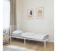 vidaXL Metal Bed Frame with Headboard White 75x190 cm 2FT6 Small Single UK HOT