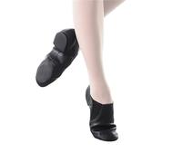 Twin Slip On Jazz Dance Shoes Split Sole Black Tan Boy Women Footwear Modern Ballet Contemporary(Black,42)