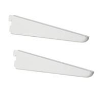 Twin Slot Shelving Brackets 370mm x 2 Anti-Microbial Finish Strong Home Office Filing Storage Commercial Healthcare School Use 57kg Max Load