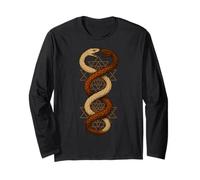 Twin Snake Sri Yantra Sacred Geometry Symbol Art Long Sleeve T-Shirt