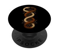 Twin Snake Sri Yantra Sacred Geometry Symbol Art PopSockets Adhesive PopGrip