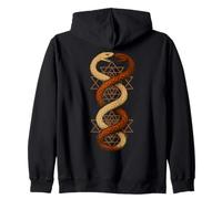 Twin Snake Sri Yantra Sacred Geometry Symbol Art Zip Hoodie